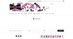 Desktop Screenshot of beauxcosmetics.com